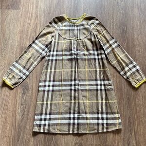Burberry Nova Check Khaki Cotton Dress